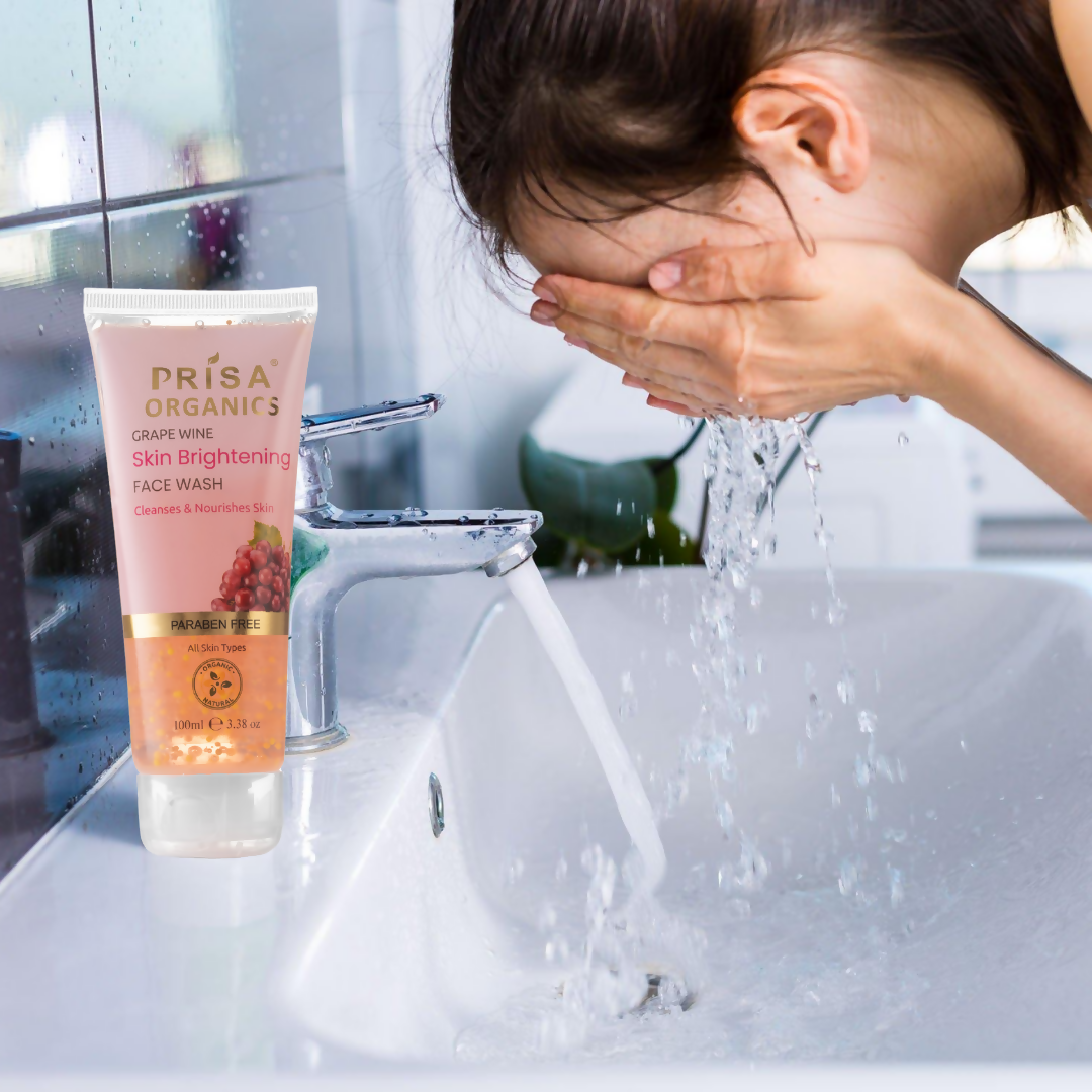 Prisa Organics Grape Wine Skin Brightening Face Wash