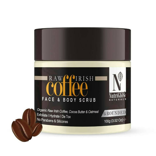 NutriGlow NATURAL'S Raw Irish Coffee Face & Body Scrub - BUDNEN