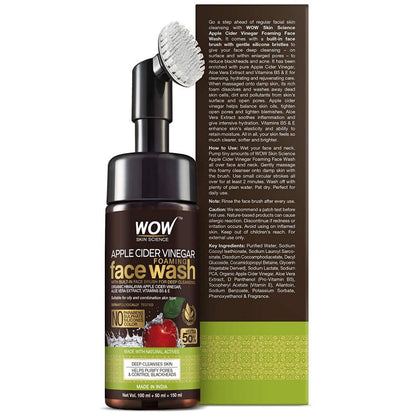 Wow Skin Science Apple Cider Vinegar Foaming Face Wash