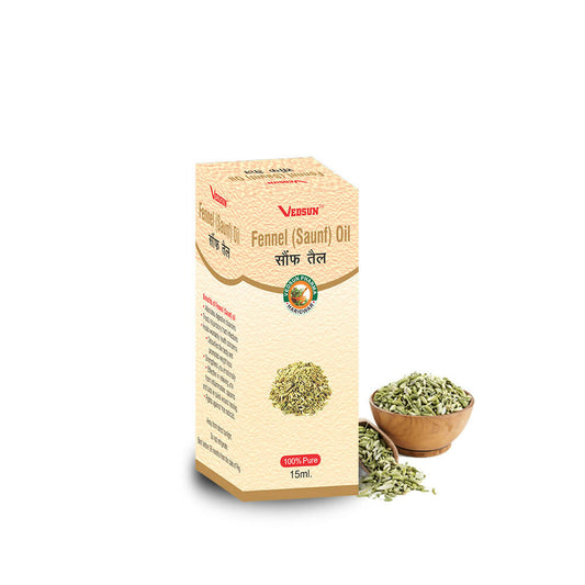 Vedsun Naturals Fennel Sauf Oil Pure and Organic Skin Care, Anti Aging, Hair Growth - 15ML