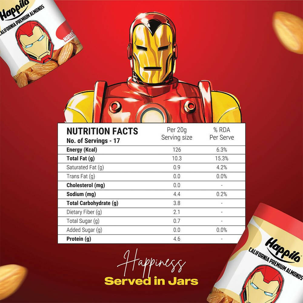 Happilo California Natural Almonds-Marvel Iron Man Edition