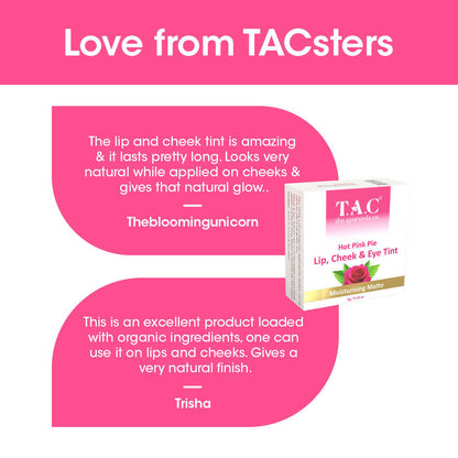 TAC - The Ayurveda Co. Hot Pink Lip, Cheek & Eye Tint