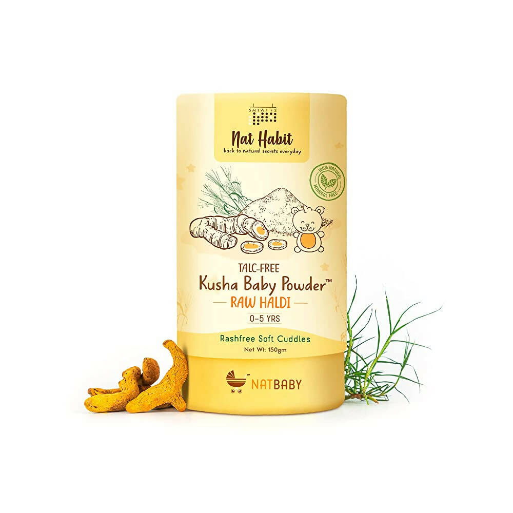 Nat Habit Haldi Kusha Baby Powder -  USA, Australia, Canada 