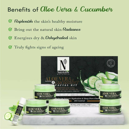 NutriGlow NATURAL'S Aloe Vera Cucumber Facial Kit