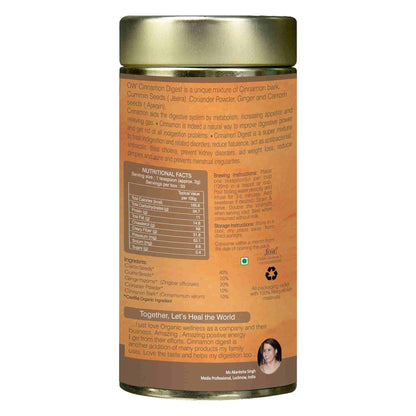 Organic Wellness Cinnamon Digest Leaf Tea Tin Pack