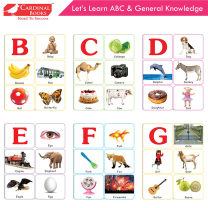 Cardinal ABC & Pattern Book Set (Set Of 2)| Alphabet Picture Book|General Knowledge Book|Pattern Writing Book| Combo Book for Kids| Ages 3-5 Years