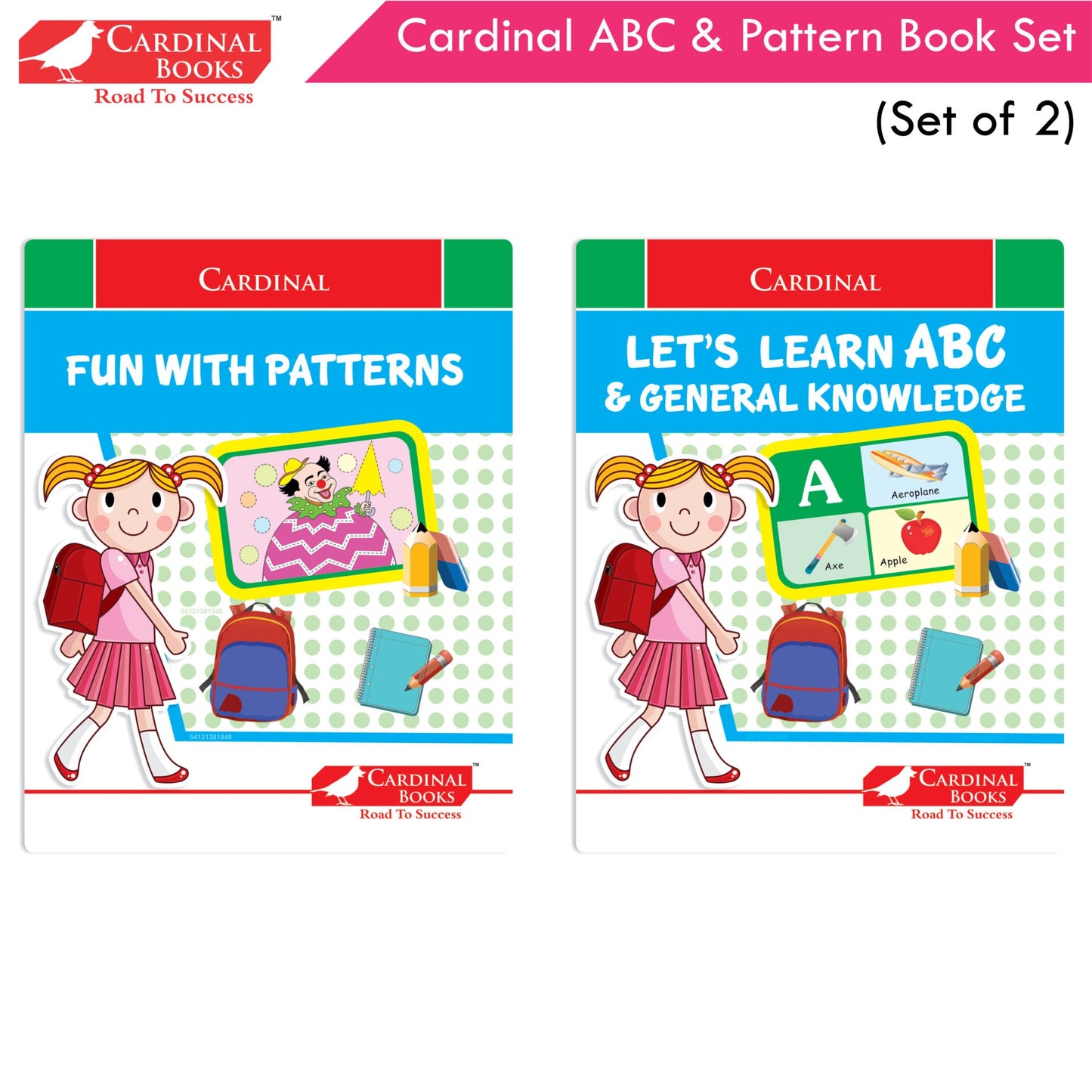 Cardinal ABC & Pattern Book Set (Set Of 2)| Alphabet Picture Book|General Knowledge Book|Pattern Writing Book| Combo Book for Kids| Ages 3-5 Years -  buy in usa 