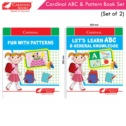 Cardinal ABC & Pattern Book Set (Set Of 2)| Alphabet Picture Book|General Knowledge Book|Pattern Writing Book| Combo Book for Kids| Ages 3-5 Years