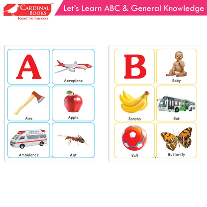 Cardinal ABC & Pattern Book Set (Set Of 2)| Alphabet Picture Book|General Knowledge Book|Pattern Writing Book| Combo Book for Kids| Ages 3-5 Years