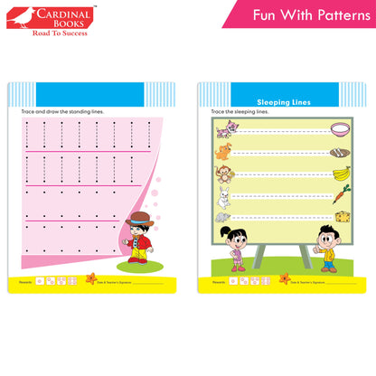 Cardinal ABC & Pattern Book Set (Set Of 2)| Alphabet Picture Book|General Knowledge Book|Pattern Writing Book| Combo Book for Kids| Ages 3-5 Years