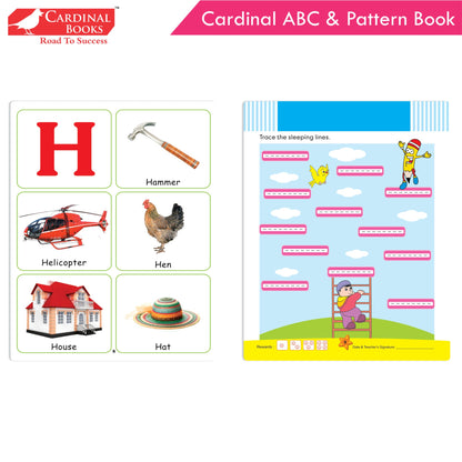 Cardinal ABC & Pattern Book Set (Set Of 2)| Alphabet Picture Book|General Knowledge Book|Pattern Writing Book| Combo Book for Kids| Ages 3-5 Years