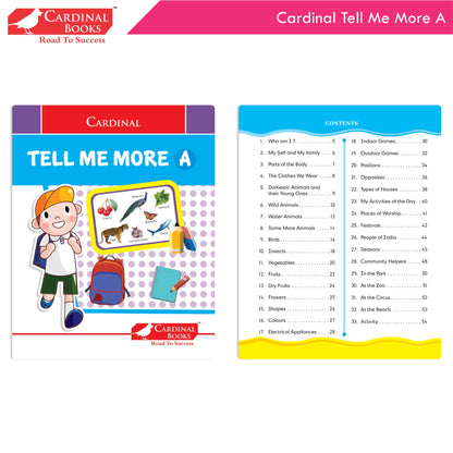 Cardinal General Knowledge Book Set 1 (Set of 3)|Good Habit A| Hindi Sulekhan Bhag 0| Tell Me More A| Combo Book Set| Ages 3-7 Years