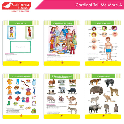 Cardinal General Knowledge Book Set 1 (Set of 3)|Good Habit A| Hindi Sulekhan Bhag 0| Tell Me More A| Combo Book Set| Ages 3-7 Years