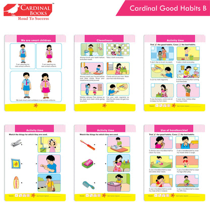 Cardinal General Knowledge Book 2 (Set of 3)|Good Habit B| Festival & Celebration of India| Tell Me More B| Combo Book Set| Ages 3-7 Years