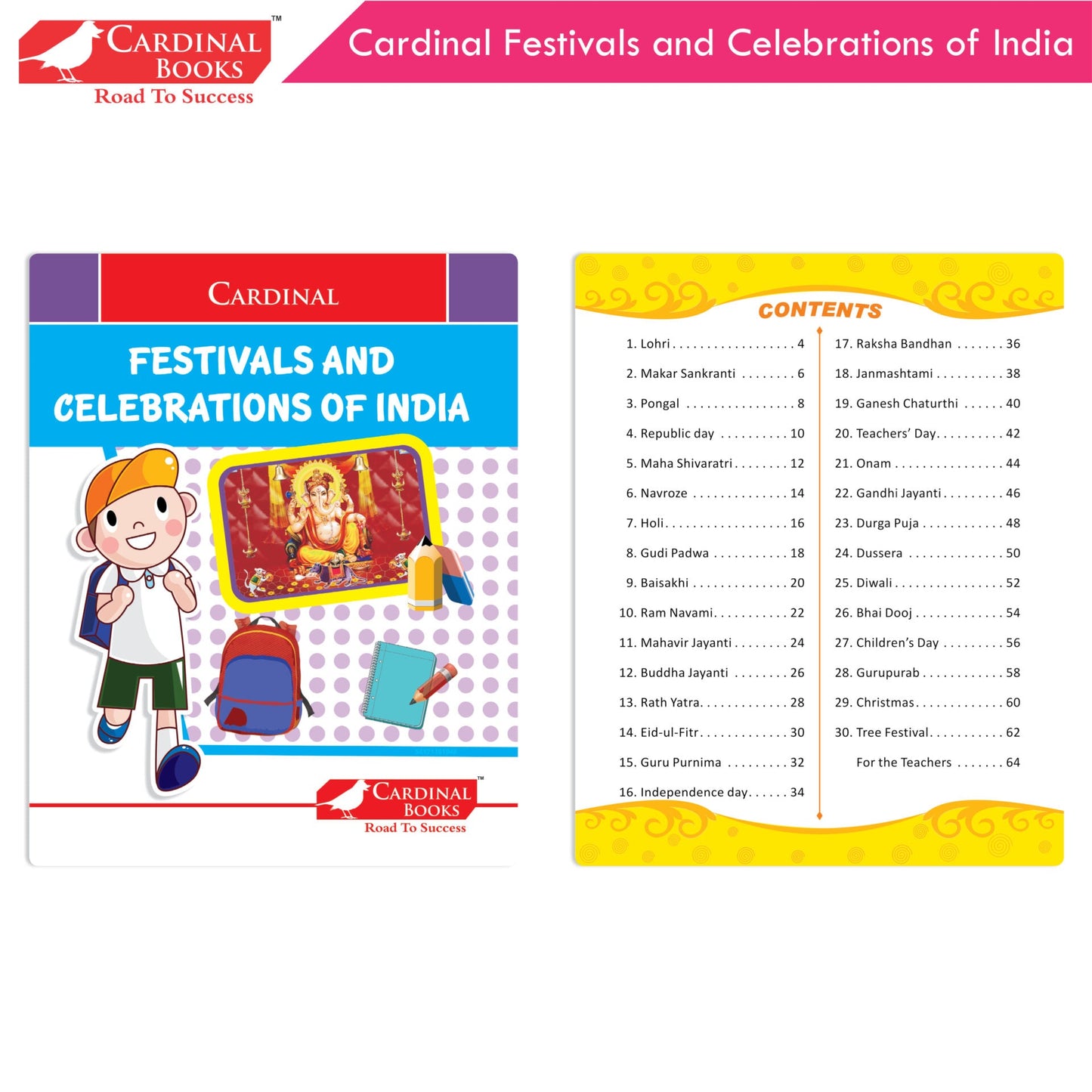 Cardinal General Knowledge Book 2 (Set of 3)|Good Habit B| Festival & Celebration of India| Tell Me More B| Combo Book Set| Ages 3-7 Years