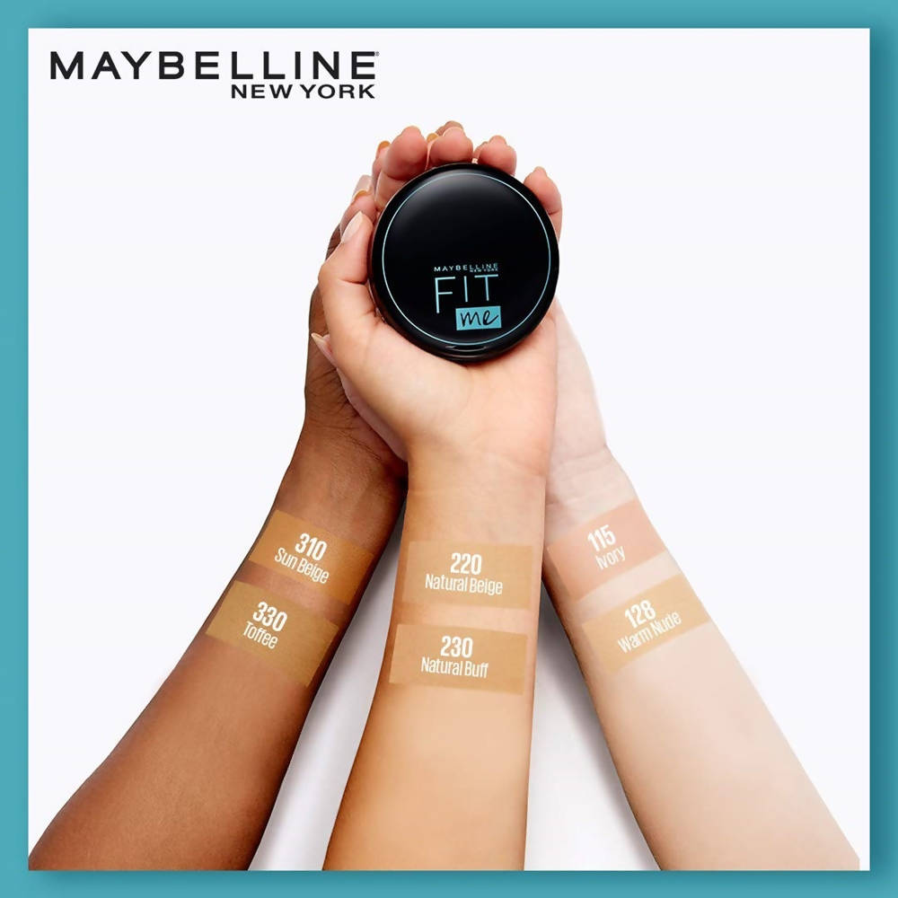 Maybelline New York Fit Me 12Hr Oil Control Compact, 128 Warm Nude (8Gm)
