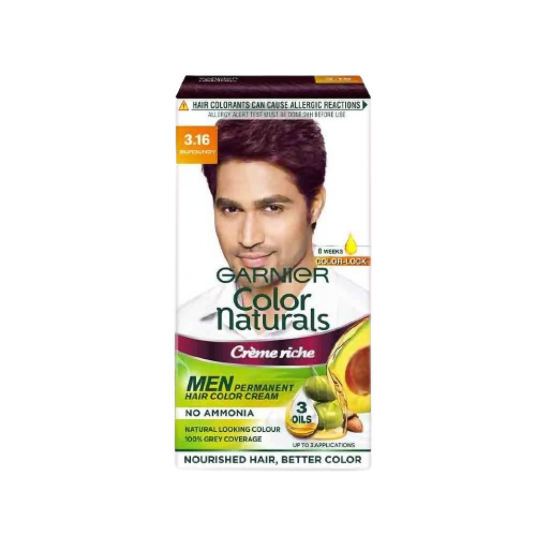 Garnier Color Naturals Creme Riche Men Hair Color - Shade 3.16 Burgundy