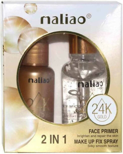 Maliao 24K Gold 2 In1 Face Primer And Makeup Fix Spray