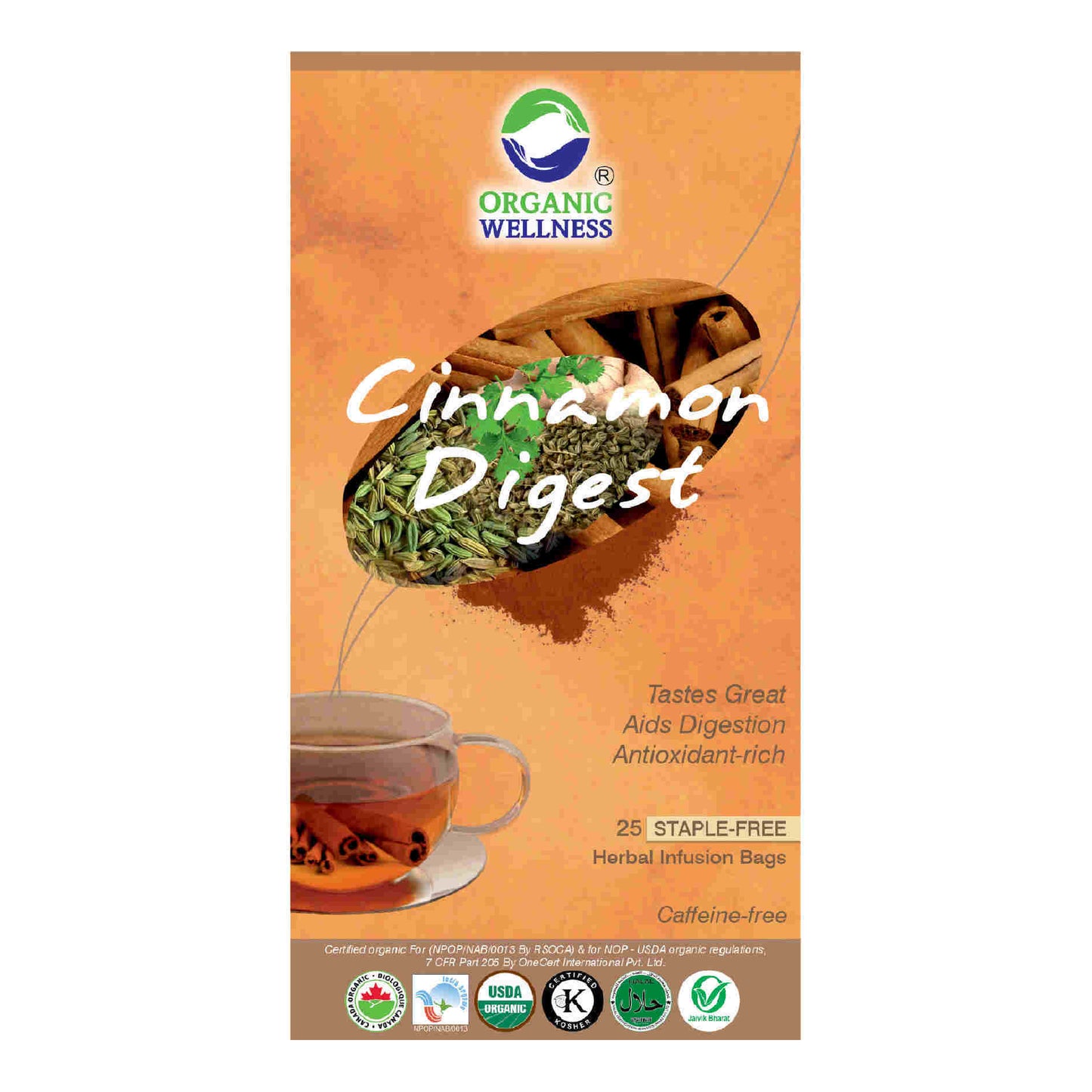 Organic Wellness Cinnamon Digest Teabags