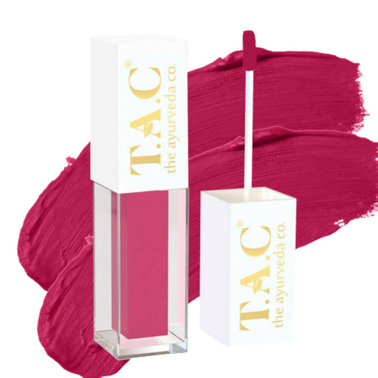 TAC - The Ayurveda Co. Liquid Matte Cosmic Pink Lipstick - BUDNE