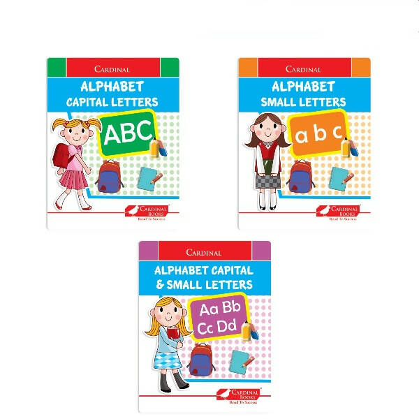 Cardinal Alphabet Letter Writing Book (Set of 3)|Alphabet Capital & Small Letter writing & Practice Book| Kindergarten Book for Kids Ages 3-6 Years -  buy in usa 