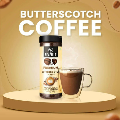 Bevzilla Premium Butterscotch Coffee Powder 100% Arabica