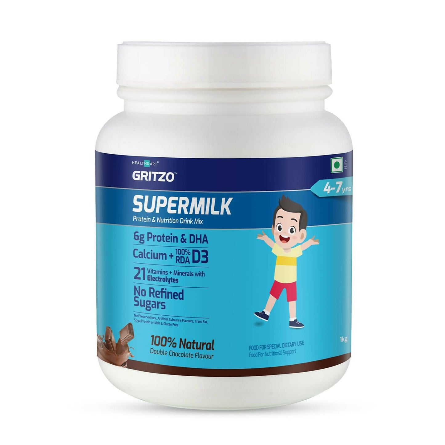 Gritzo SuperMilk 4-7y (Active Kids) Health Drink for Kids - BUDNE