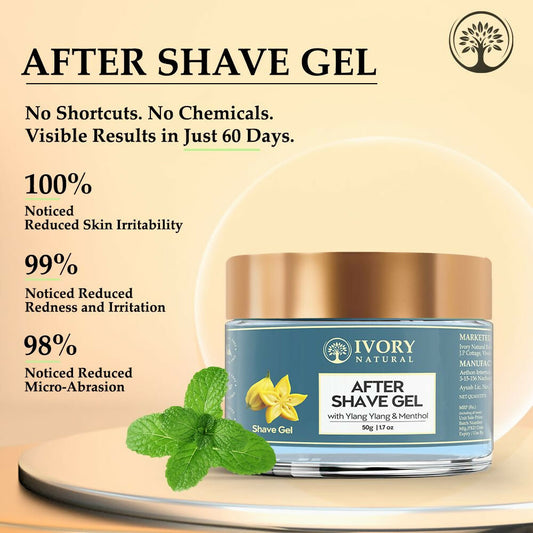 Ivory Natural After Shave Gel For Gentle Post-Shave, Reduced Facial Worries