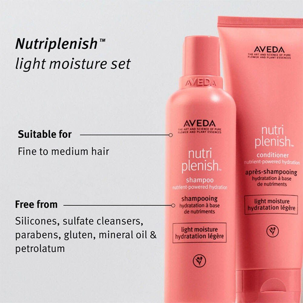 Aveda Nutriplenish Light Hydration Conditioner for Dry & Frizzy Hair with Coconut Oil