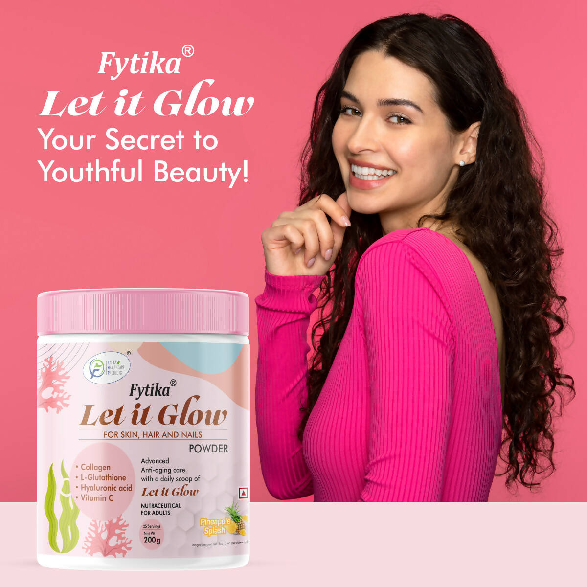 Fytika Let It Glow Collagen Powder - Pineapple Flavor