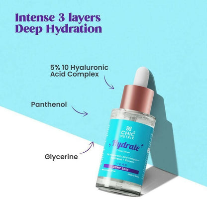 Chicnutrix Hydrate Face Serum ’??? 5% Hyaluronic Acid Complex with Glycerin & Panthenol