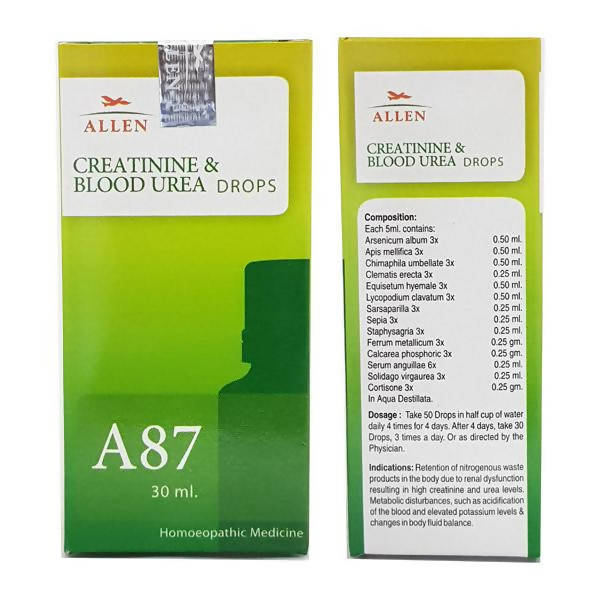 Allen Homeopathy A87 Creatinine & Blood Urea Drops