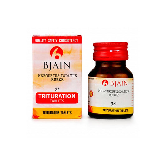 Bjain Homeopathy Mercurius Iodatus Ruber Trituration Tablets - usa canada australia