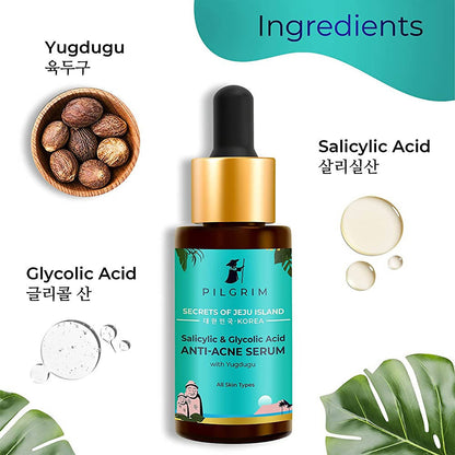 Pilgrim Salicylic Acid + Glycolic Acid Anti Acne Serum