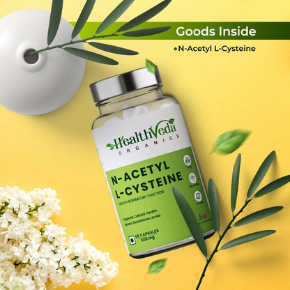 Health Veda Organics N - Acetyl L - Cysteine Veg Capsules