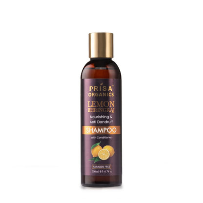 Prisa Organics Lemon Bhringraj Nourishing & Anti Dandruff Shampoo - Distacart