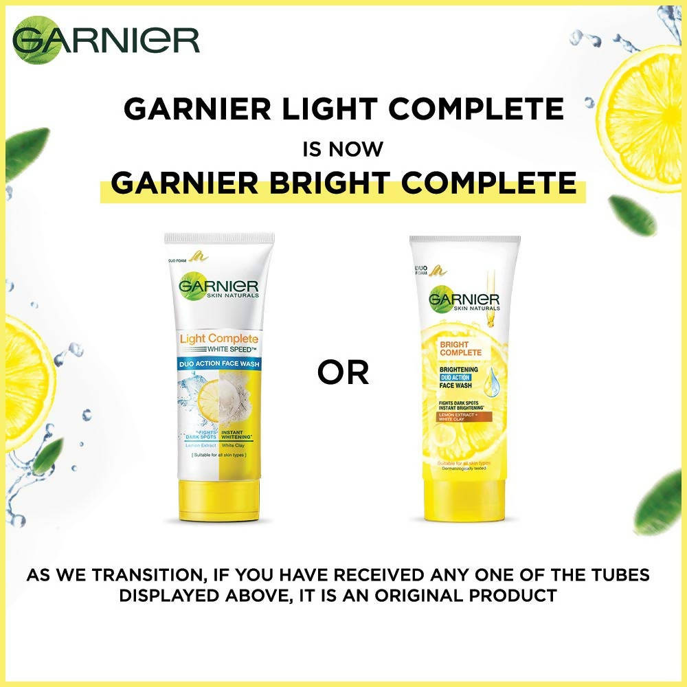 Garnier Bright Complete Brightening Duo Action Face Wash