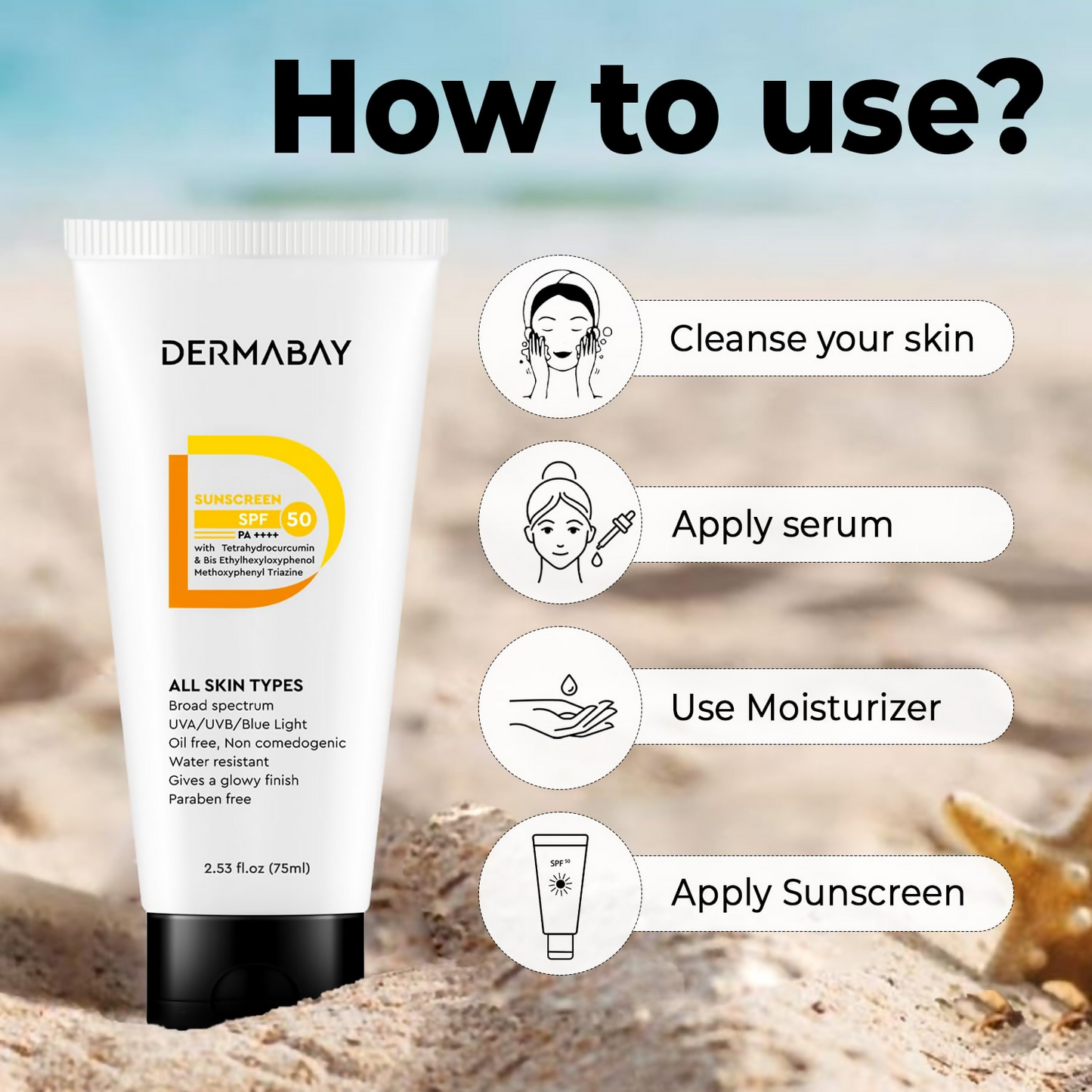 Dermabay Sunscreen SPF 50 PA++++