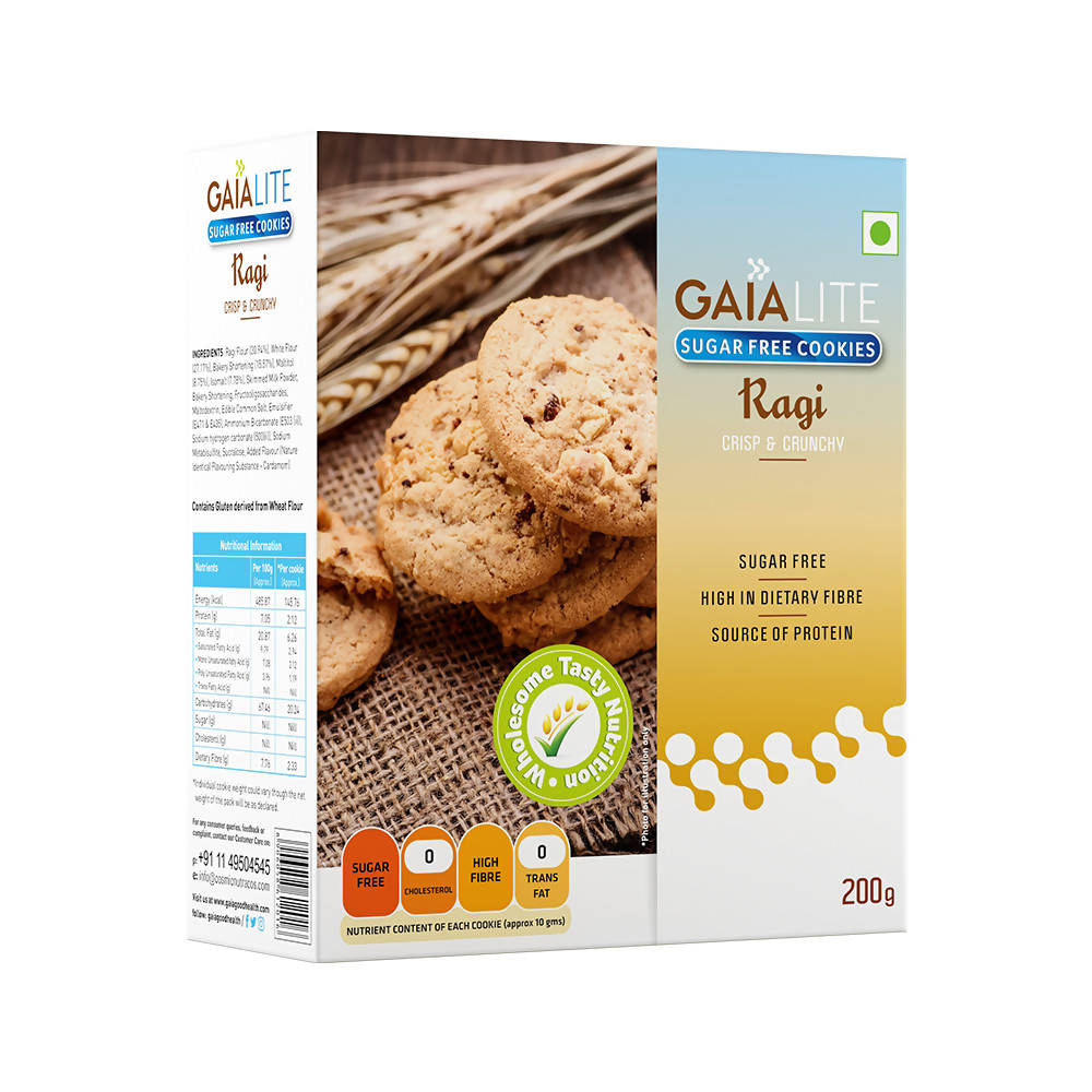 Gaia Lite Sugar Free Ragi Cookies -  USA 