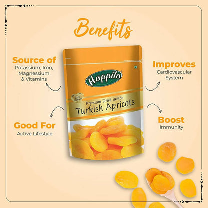 Happilo Premium Californian Almonds, Walnuts Inshell, Afghani Anjeer & Turkish Apricot Combo