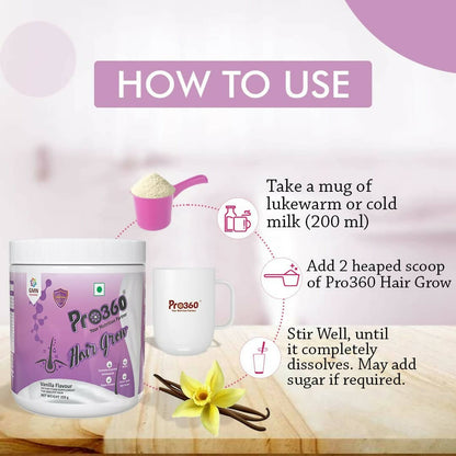 Pro360 Hair Grow Protein Powder for Healthy Hair Growth