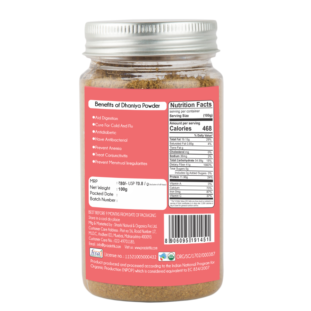 Praakritik Organic Dhaniya Powder