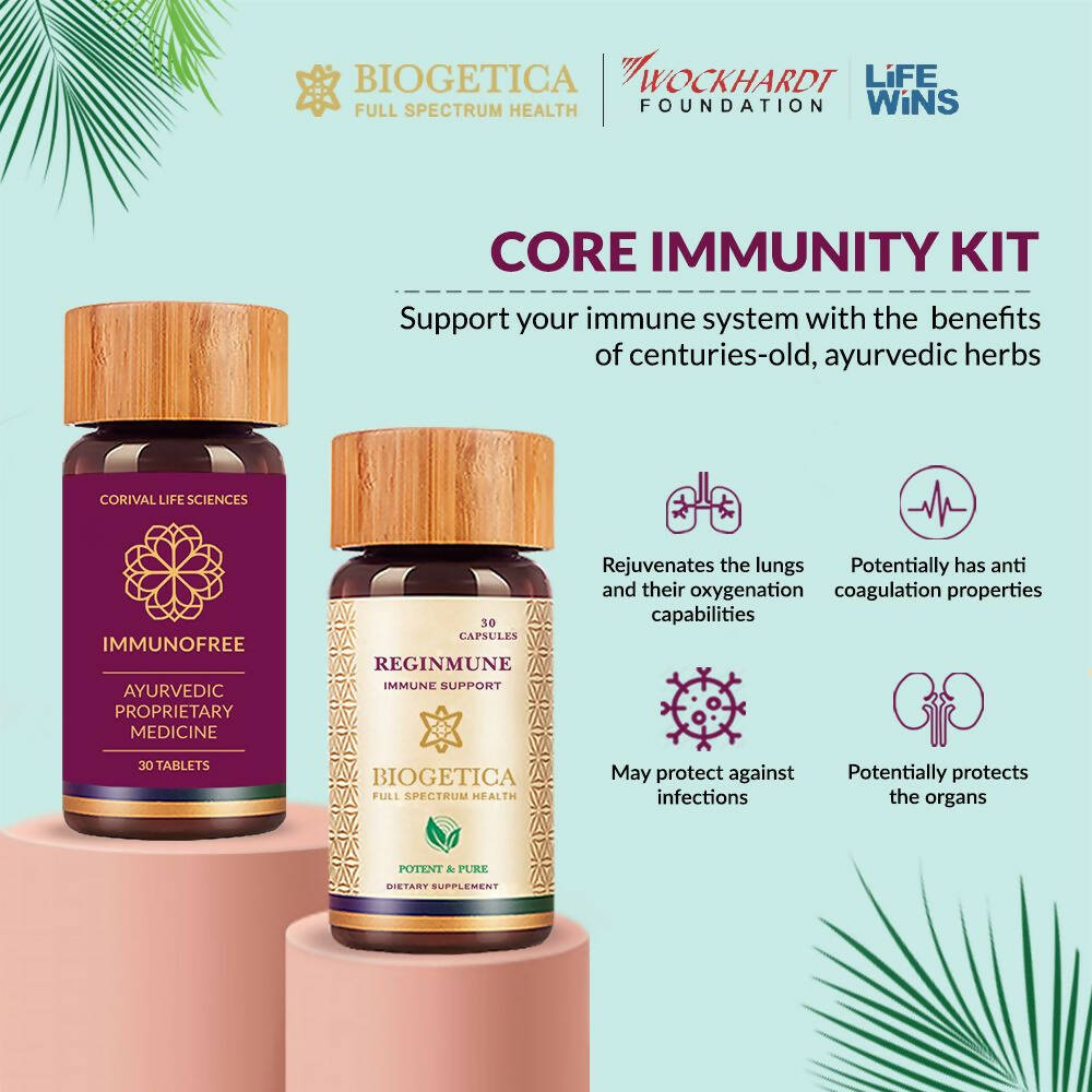 Biogetica Core Immunity Kit - Immunofree Tablets and Reginmune Capsules