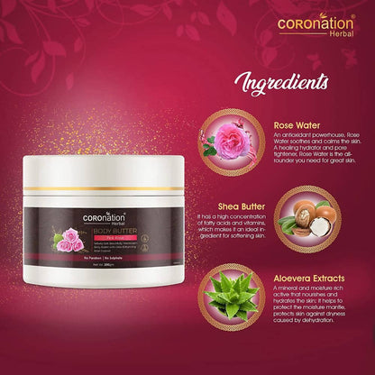 Coronation Herbal Pink Rose Body Butter