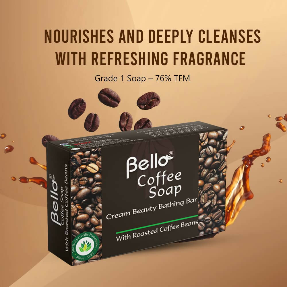 Bello Herbals Coffee Soap | Cream Beauty Bathing Bar