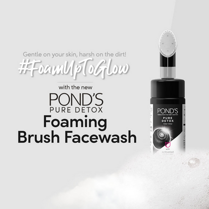 Ponds Pure Detox Foaming Brush Facewash