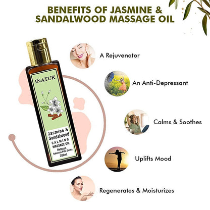 Inatur Jasmine & Sandalwood Calming Massage Oil