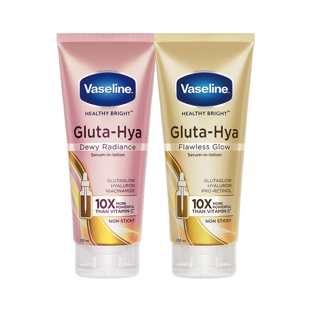 Vaseline Gluta Hya Serum-in-Lotion - Dewy Radiance & Flawless Glow Combo - BUDNE