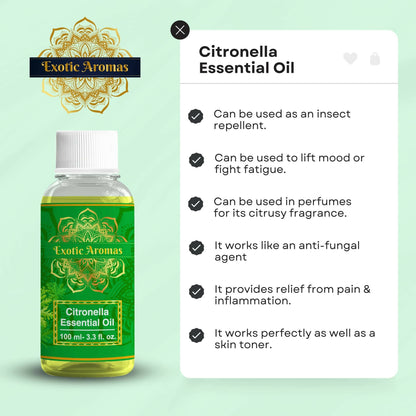 Exotic Aromas Citronella Essential Oil