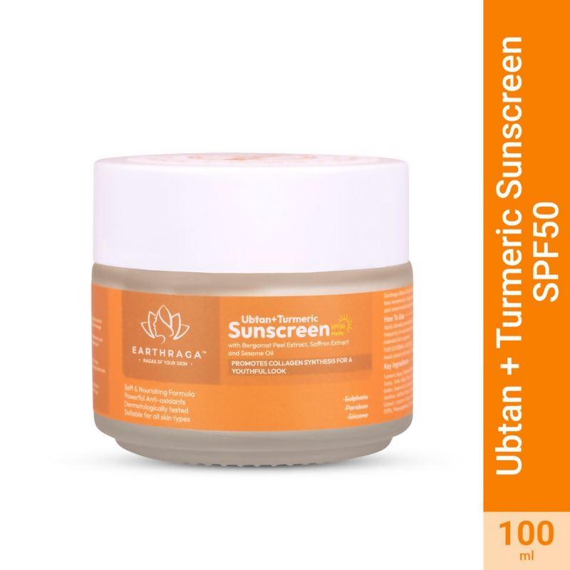 Earthraga Ubtan + Turmeric SPF 50 Matte Sunscreen